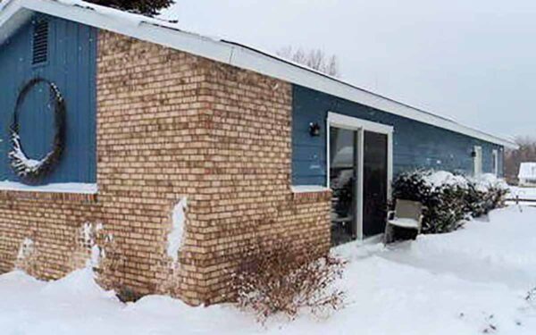Beacon home in winter