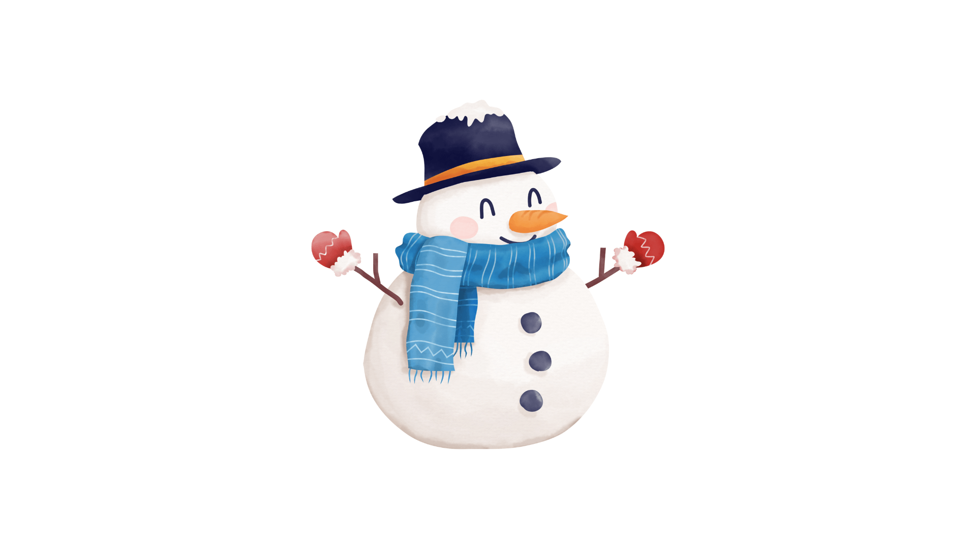 Cartoon snowman.