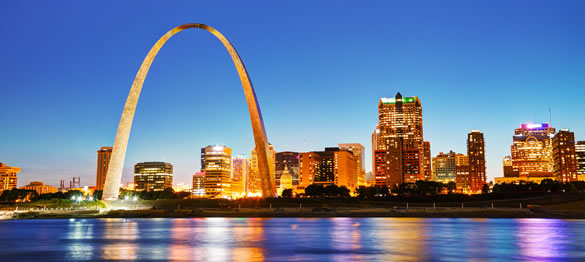st-louis-mo The St. Louis arch from across the river